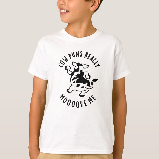 Cow Puns Verkligen Moove Me Funny Animal Pun T Shirt (Framsida)