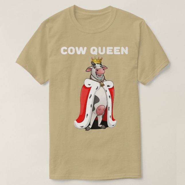 Cow Queen Girls Cow T Farmer Womens Cow T Shirt (Design framsida)
