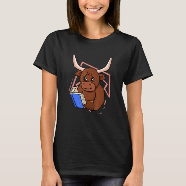 Cow Reading Book for Bookworm and Book T Shirt (Framsida)