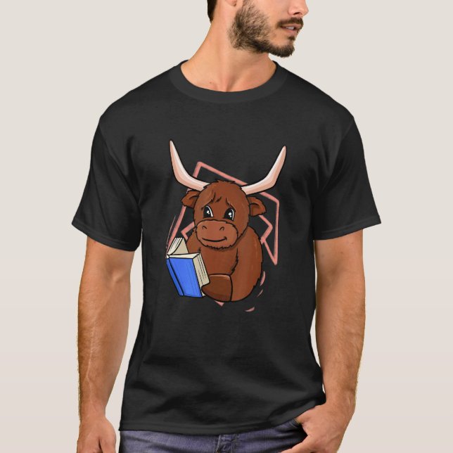 Cow Reading Book for Bookworm and Book T Shirt (Framsida)