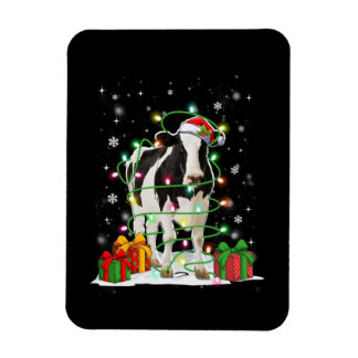 Cow Reindeer Hat Santa Ljus Funny Cow Magnet