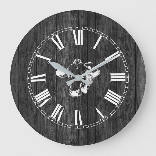 COW ROUND CLOCK STOR KLOCKA (Framsida)