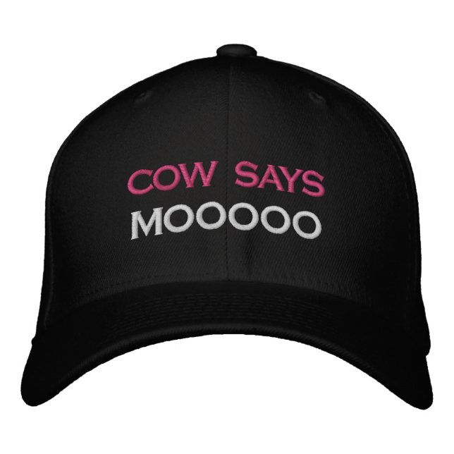 COW SÄGER MOOOO HAT FRÅN LBI APPAREL BRODERAD KEPS (Framsida)