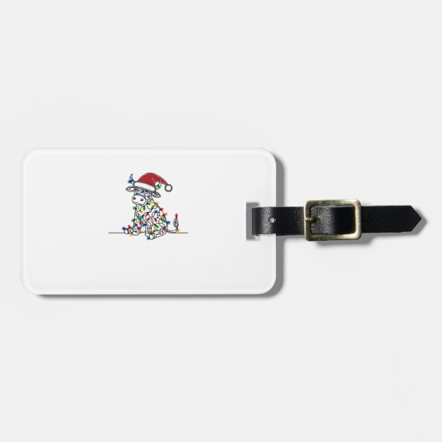 Cow Santa Ljus Bagagebricka (Horisontell Framsida)