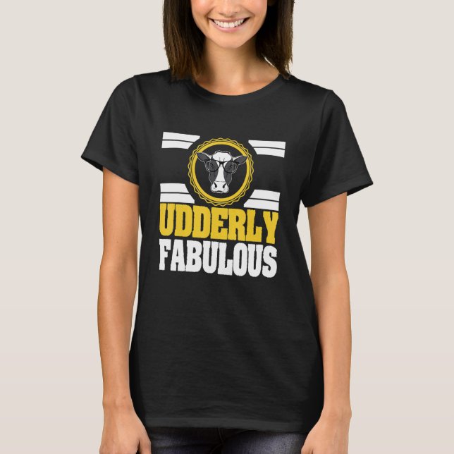 Cow Sarcastic Pun UdÄldre Fabulous T Shirt (Framsida)