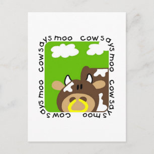 Cow Says Moo Tshirts och presenter Vykort
