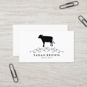 Cow Silhouette Visitkort