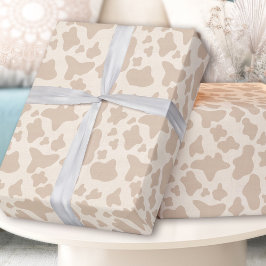 Cow Skin Mönster Beige Western Rodeo Boy Birthday Presentpapper