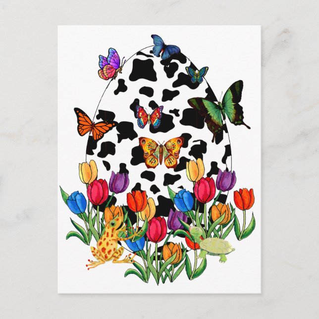 Cow Skin, Påskägg Helg Vykort (Framsida)