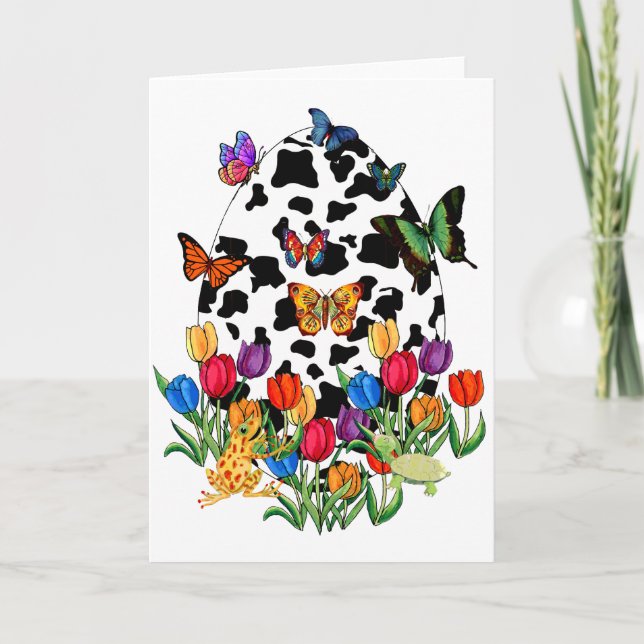 Cow Skin, Påskägg Helgkort (Framsida)