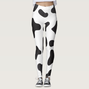 Cow Skin Struktur Mönster Leggings