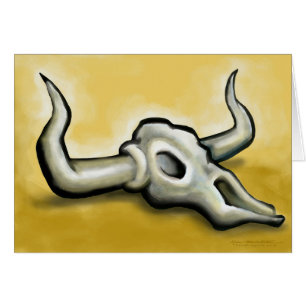Cow Skull Hälsningskort