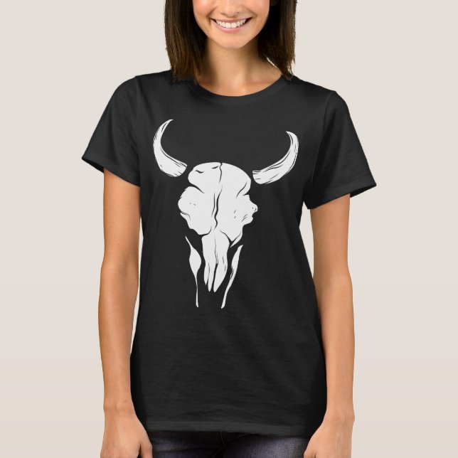 Cow Skull T Shirt (Framsida)