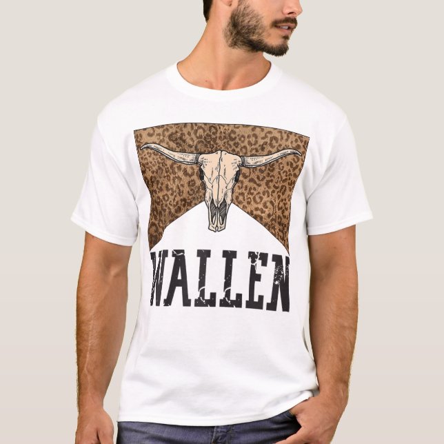 Cow Skull Wallen Väster T Shirt (Framsida)