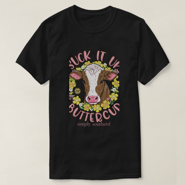 Cow Sug it Up Butterkoppor T Shirt (Design framsida)