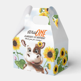 Cow Sunblomma Girl First Birthday Presentaskar