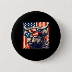 Cow Sungles American Flagga 4:e juli-odlare Knapp
