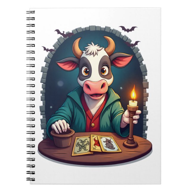 Cow Tarot of Terror Anteckningsbok (Framsidan)