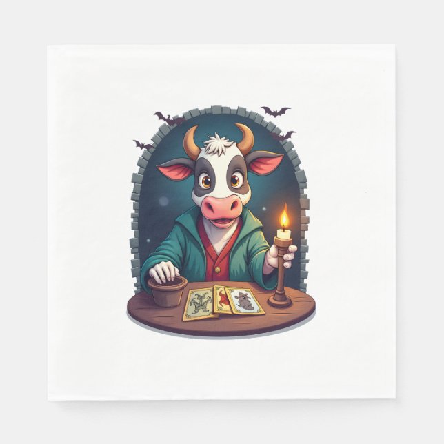 Cow Tarot of Terror Pappersservett (Framsidan)