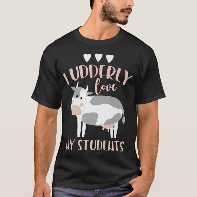Cow Teacher T Shirt (Framsida)