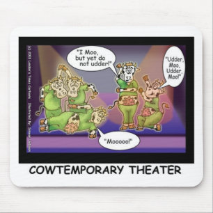 Cow-Temporär teater - Lustigt Cows Gifts & Tees Musmatta