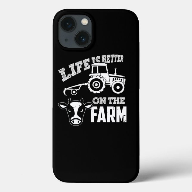 Cow Tractor Farm Life Farmer Farming Gift (Baksida)