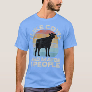 Cow Tshirt, Retro Cow Tee, Cow Älskare Gift, Cow L T Shirt