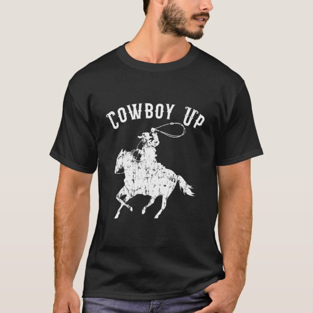 Cow Up For Rodeo Fans And Western T Shirt (Framsida)