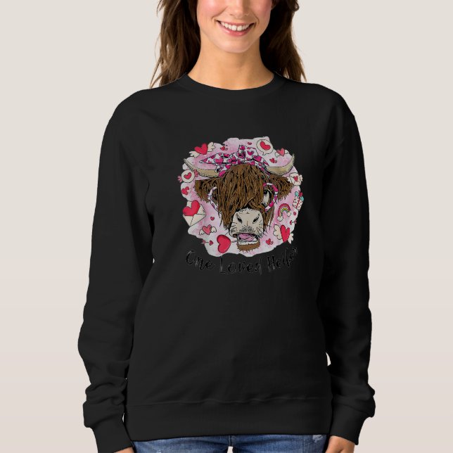 Cow Valentine Cow  Happy Valentines Day T Shirt (Framsida)
