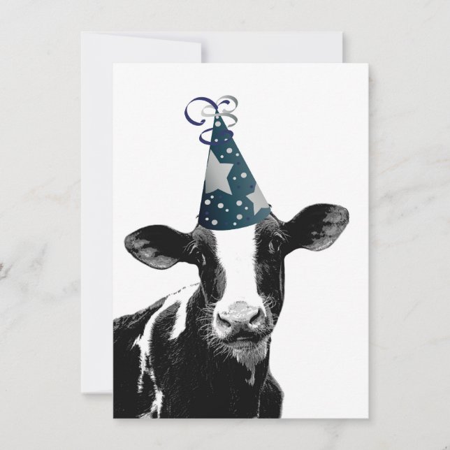 Cow vill ha Party! Inbjudningar (Framsida)