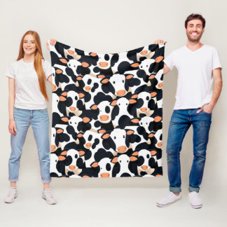 Cow Vuxen Fleece Blanket