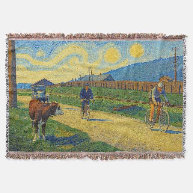 Cow Watching Jules Buysse Tour de Frankrike 1926 Filt (Framsidan)