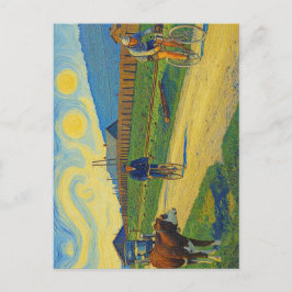 Cow Watching Jules Buysse Tour de Frankrike 1926 Vykort