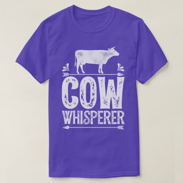 Cow Whisperer Funny Farm-gåvor till jordbrukare T Shirt (Design framsida)