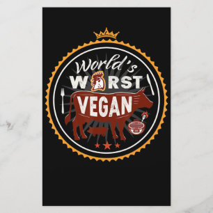 Cow Worlds Worst Vegan Kött BBQ Brevpapper