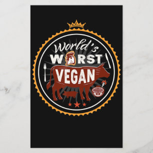 Cow Worlds Worst Vegan Kött BBQ Flygblad