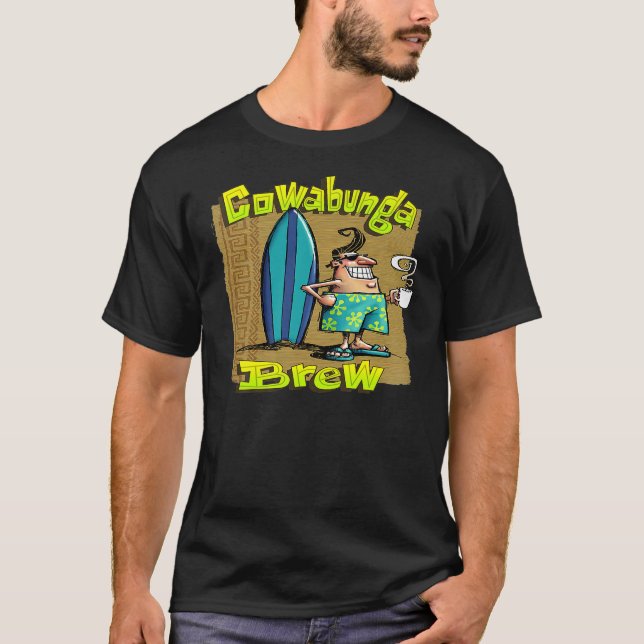 Cowabunga Brew Premium T Shirt (Framsida)