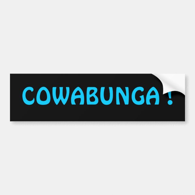 COWABUNGA! Bumper Sticker Bildekal (Framsidan)