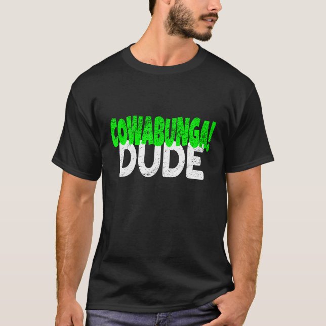 Cowabunga Dude T-shirt för pojkar och flickor som  (Framsida)