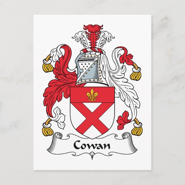 Cowan Family Crest Vykort (Framsida)