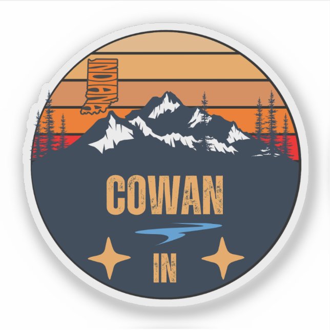 Cowan, Indiana Klistermärken (Framsida)