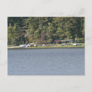 cowaner gap state park pennsylvania sjö träd canoe vykort