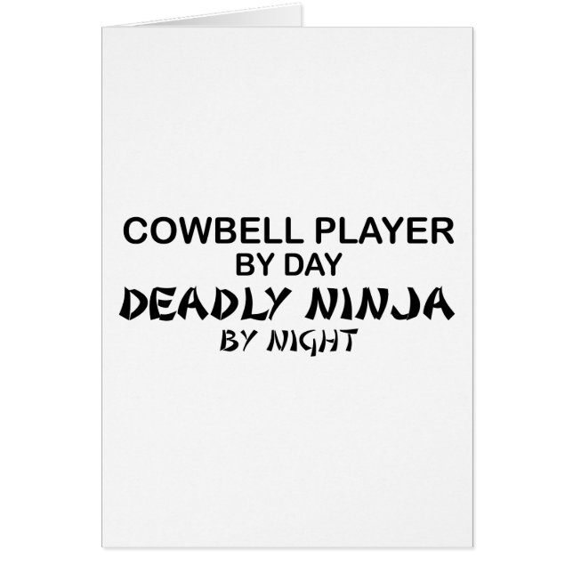 Cowbell dödliga Ninja vid natt Hälsningskort (Framsidan)