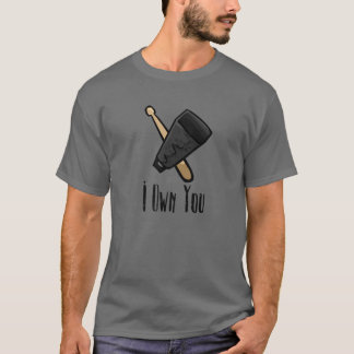 Cowbell Funny Jag äger din musikbank Drummer Gift T Shirt