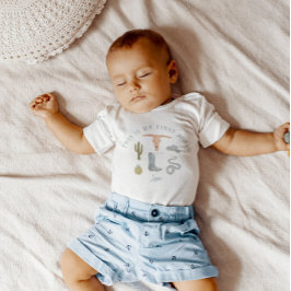 Cowboy 1-års födelsedagsfest Första Rodeo T Shirt