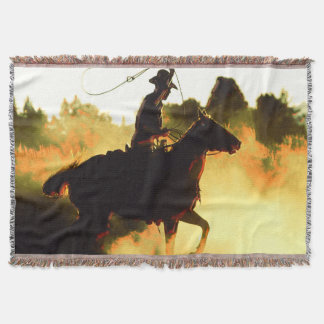 Cowboy 1 Throw Blanket Mysfilt