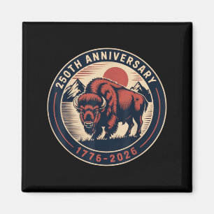 Cowboy 250 TH 4:e juli Flagga 1776 2026 250-årsjub Magnet