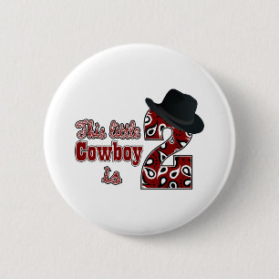 Cowboy 2:a födelsedagen knapp