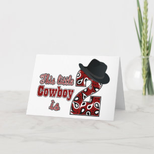 Cowboy 2:a födelsedagen kort