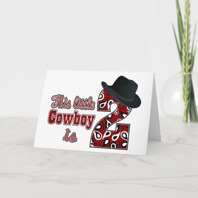 Cowboy 2:a födelsedagen kort (Framsida)